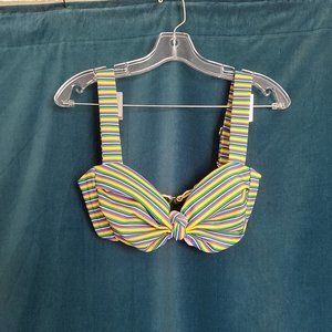 Montce Escape Stripe Hayden Bikini Top- size small NWT
